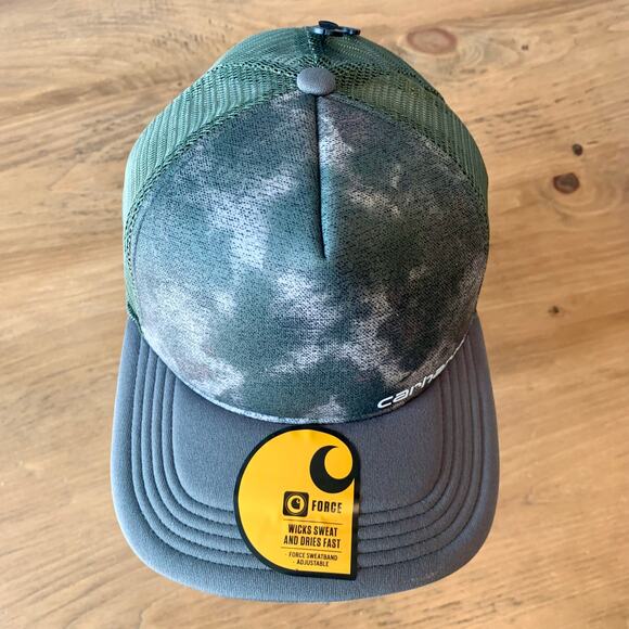Carhartt Force Camo Hat Cap Trucker Mesh Snap Back Graphic Hunting Outdoors - Picture 3 of 8